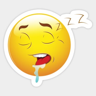 Sleepy Smiley Face Emoticon Sticker